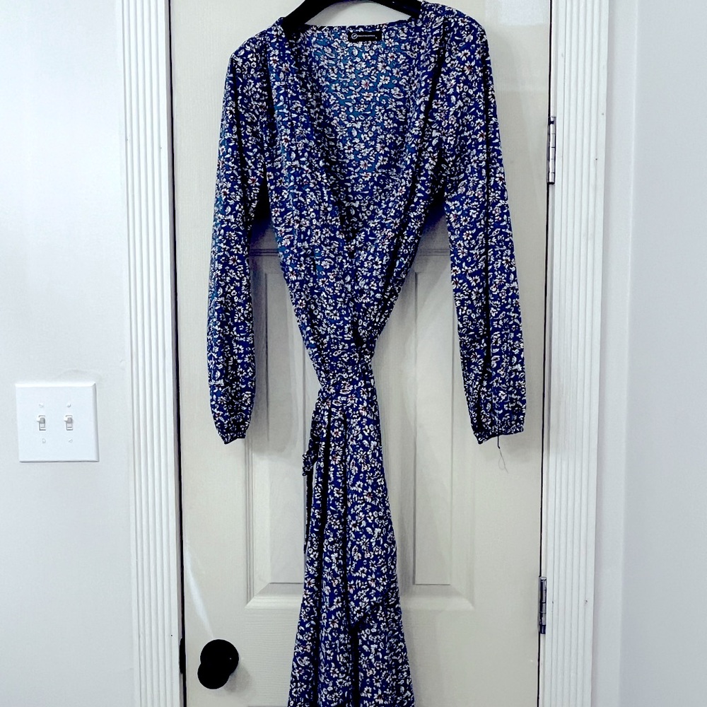Blue floral dress